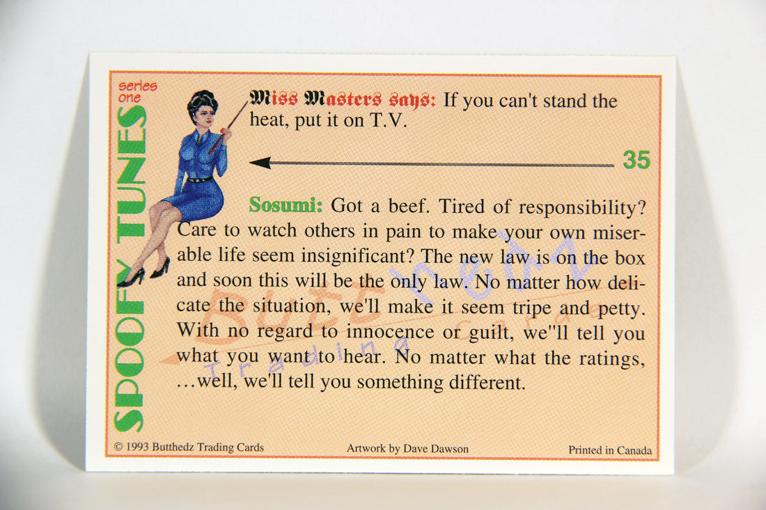 Spoofy Tunes 1993 Trading Card #35 The People's Court L009907