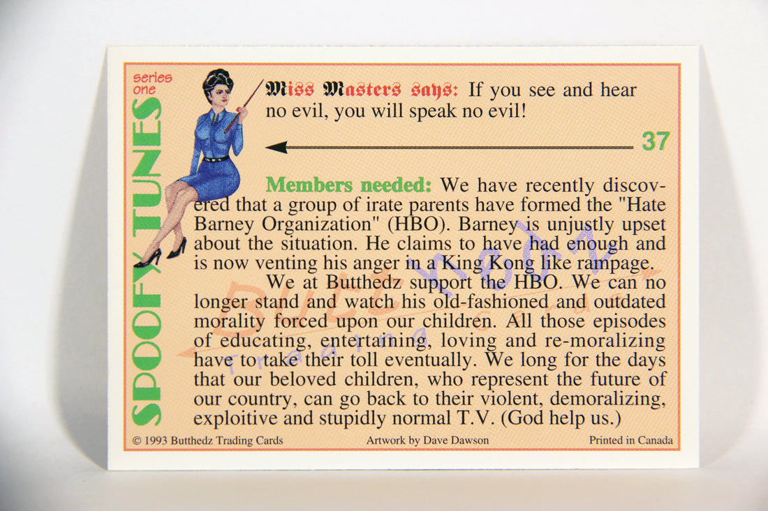 Spoofy Tunes 1993 Trading Card #37 King Barney L009909