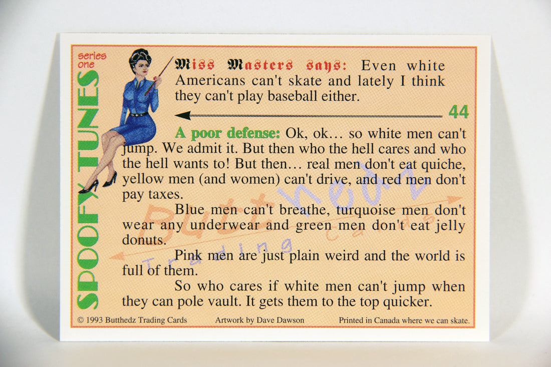 Spoofy Tunes 1993 Trading Card #44 Black Men Can't Skate L009916