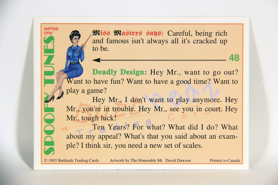 Spoofy Tunes 1993 Trading Card #48 Runway Of The Rich & Famous L009920