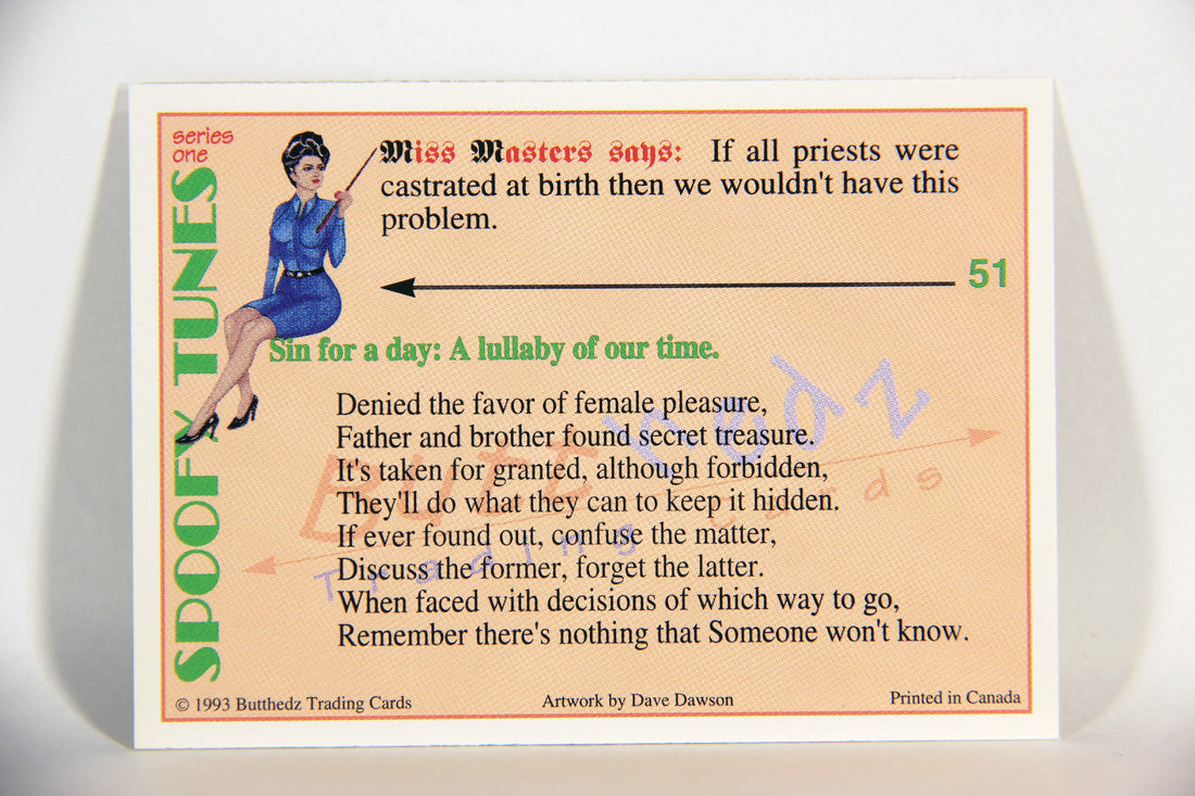 Spoofy Tunes 1993 Trading Card #51 True Confession L009923