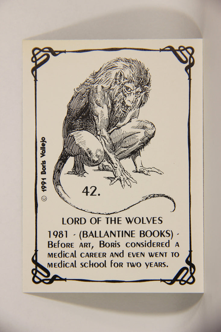 Boris Vallejo 1991 Artwork Trading Card #42 Lord Of The Wolves L010239
