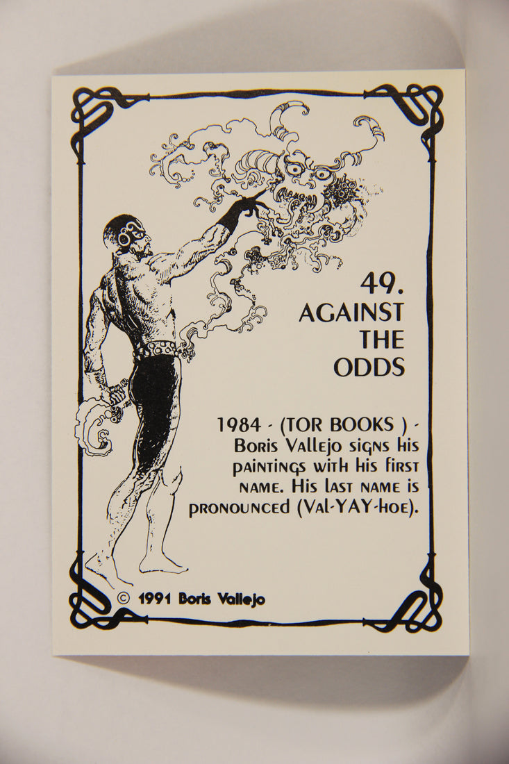 Boris Vallejo 1991 Artwork Trading Card #49 Against The Odds L010246