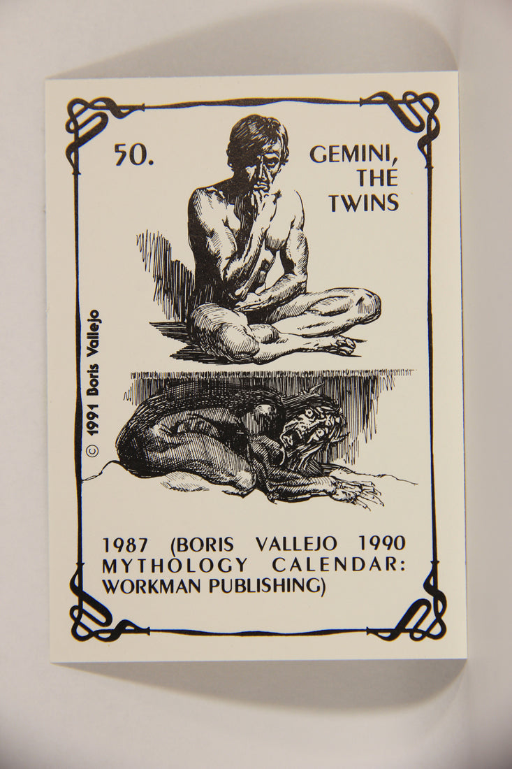 Boris Vallejo 1991 Artwork Trading Card #50 Gemini The Twins L010247