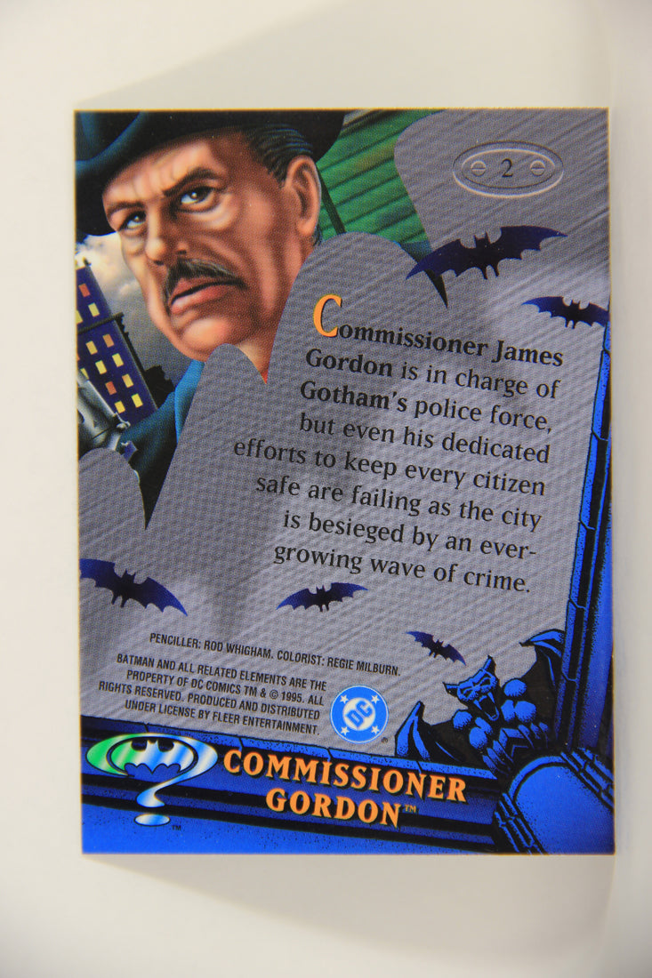 Batman Forever Metal 1995 Trading Card #2 Commissioner Gordon L010313