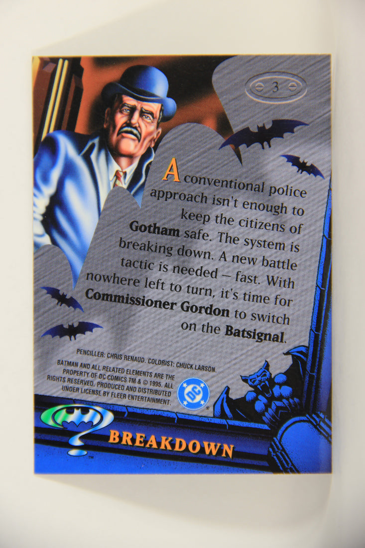 Batman Forever Metal 1995 Trading Card #3 Breakdown L010314