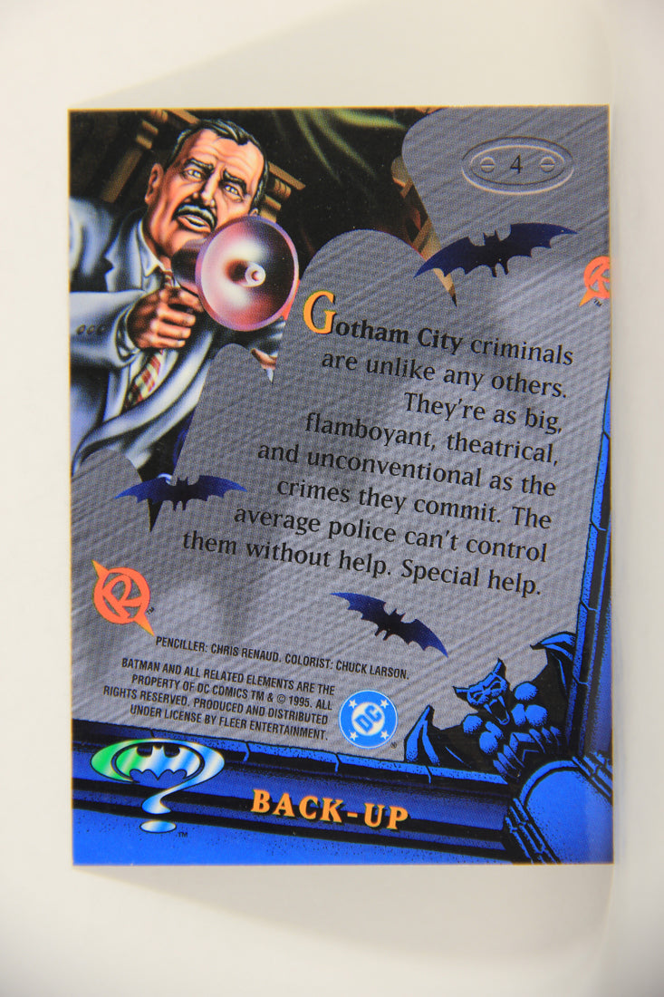 Batman Forever Metal 1995 Trading Card #4 Back-Up L010315