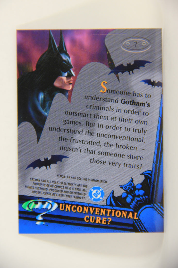 Batman Forever Metal 1995 Trading Card #7 Unconventional Cure L010318
