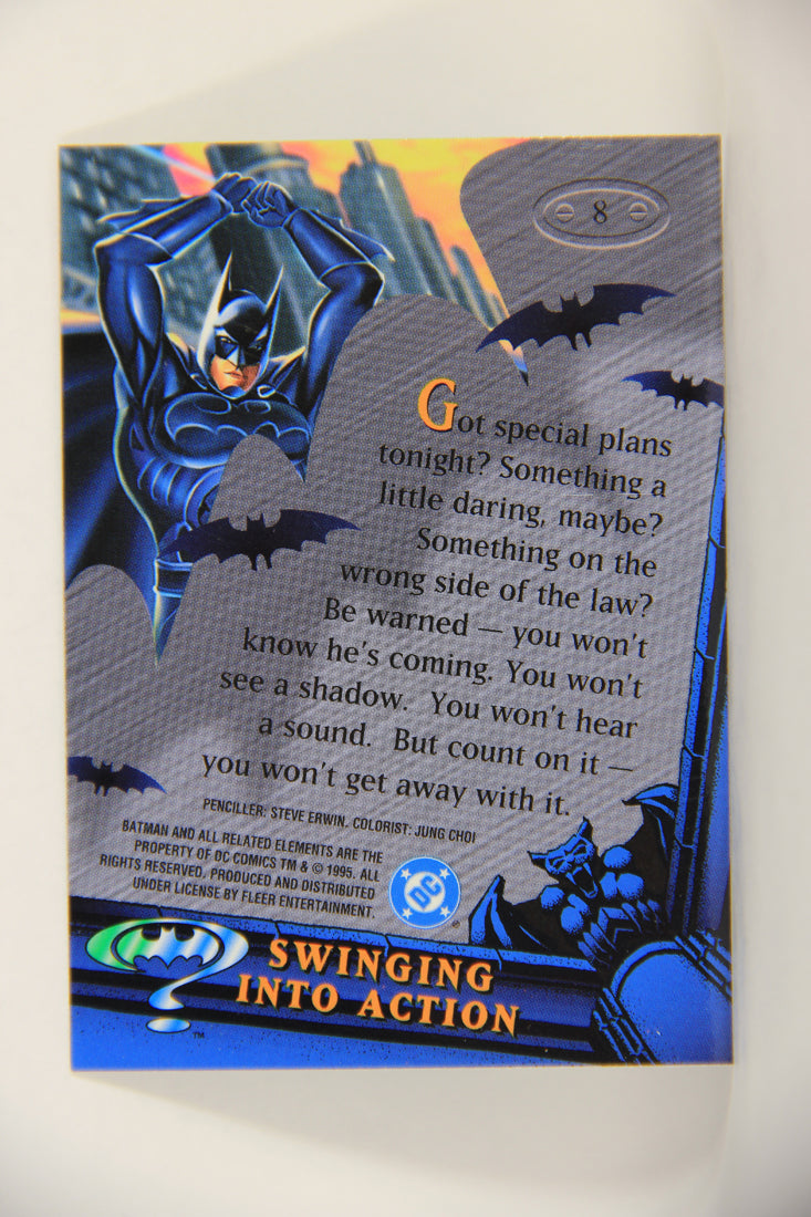 Batman Forever Metal 1995 Trading Card #8 Swinging Into Action L010319
