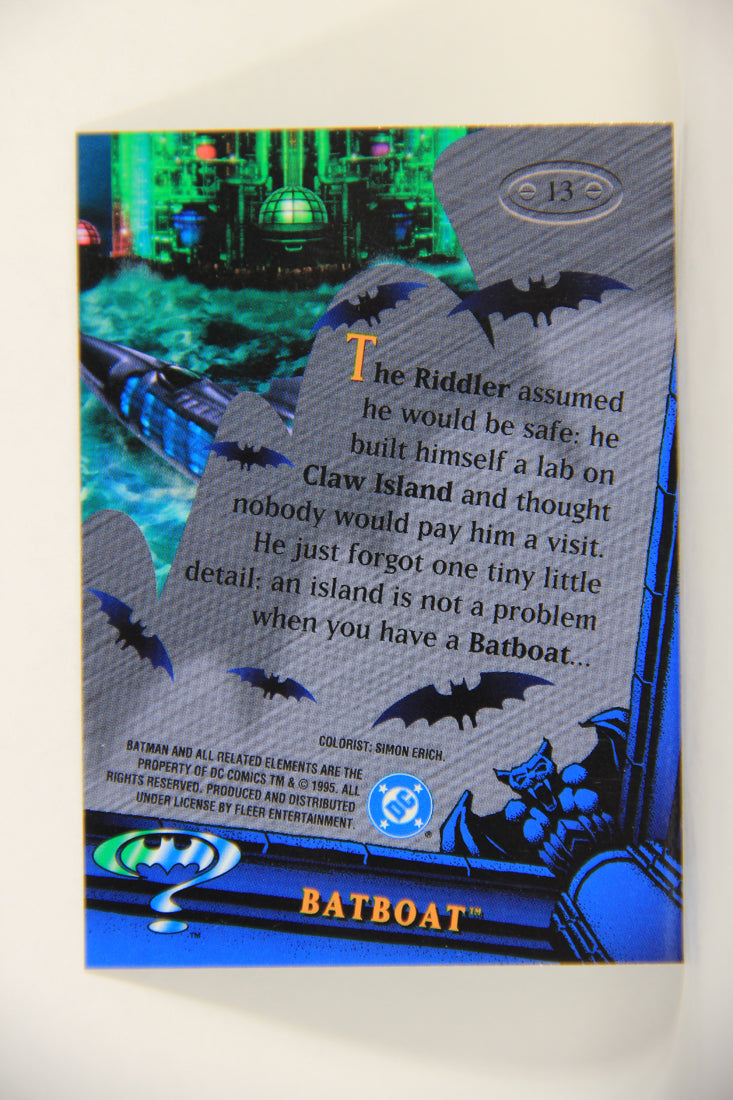 Batman Forever Metal 1995 Trading Card #13 Batboat L010324