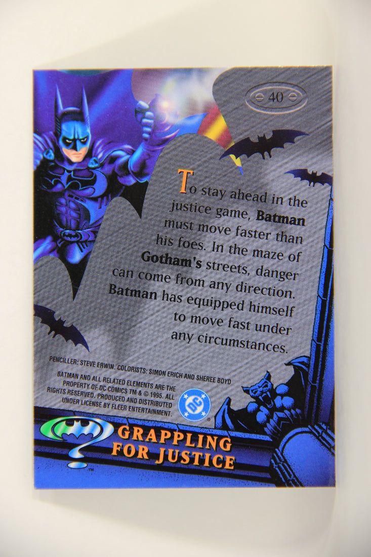Batman Forever Metal 1995 Trading Card #40 Grappling For Justice L010351