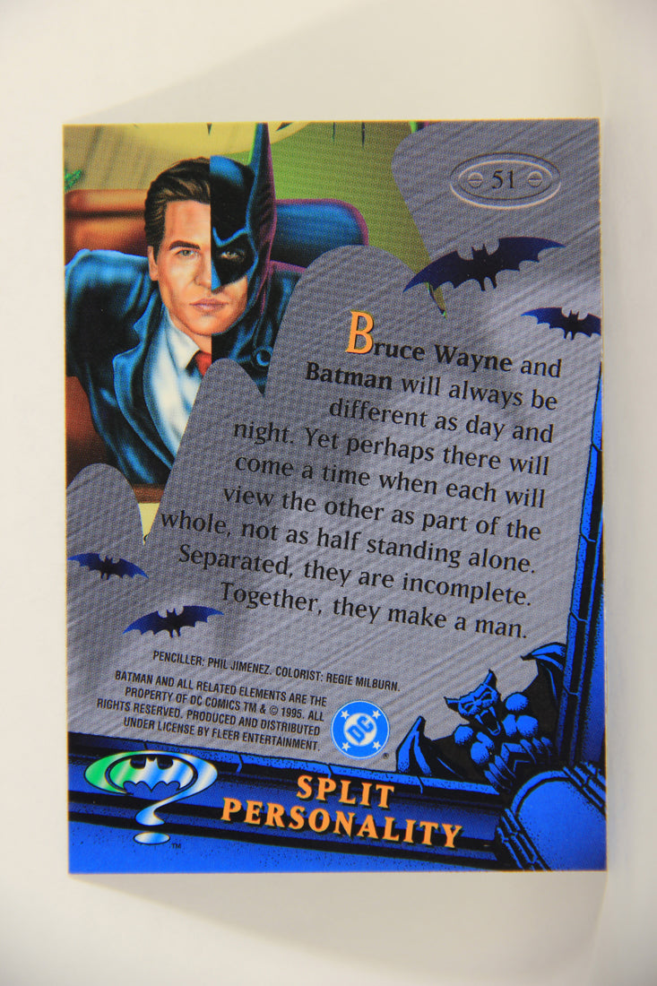 Batman Forever Metal 1995 Trading Card #51 Split Personality L010362