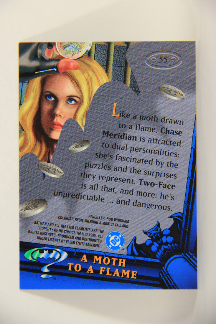 Batman Forever Metal 1995 Trading Card #55 A Moth To A Flame L010366