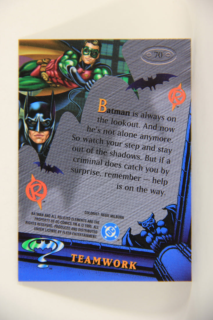 Batman Forever Metal 1995 Trading Card #70 Teamwork L010381