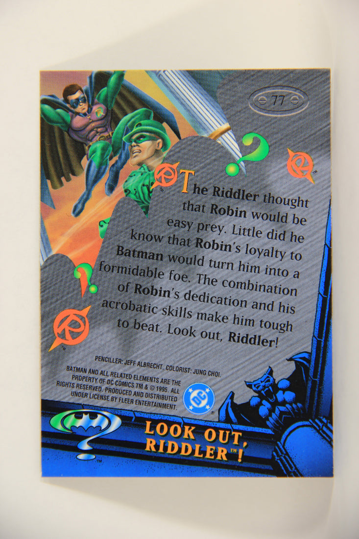 Batman Forever Metal 1995 Trading Card #77 Look Out Riddler L010388