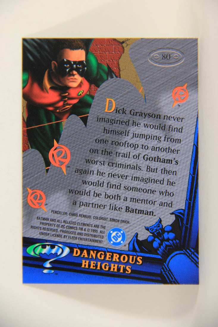 Batman Forever Metal 1995 Trading Card #80 Dangerous Heights L010391