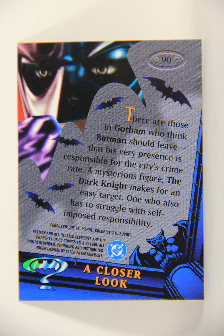 Batman Forever Metal 1995 Trading Card #90 A Closer Look L010401