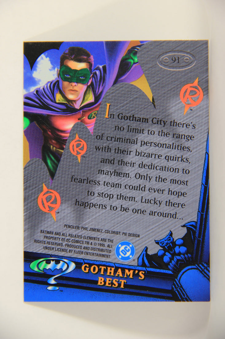 Batman Forever Metal 1995 Trading Card #91 Gotham's Best L010402