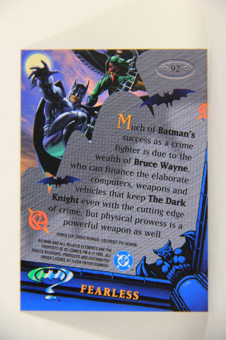Batman Forever Metal 1995 Trading Card #92 Fearless L010403