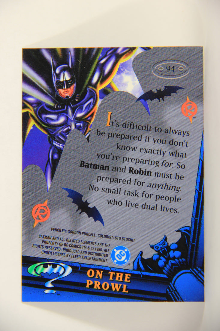 Batman Forever Metal 1995 Trading Card #94 On The Prowl L010405
