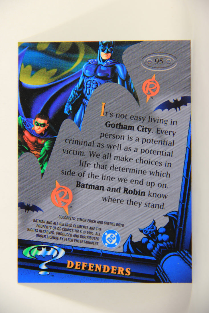 Batman Forever Metal 1995 Trading Card #95 Defenders L010406