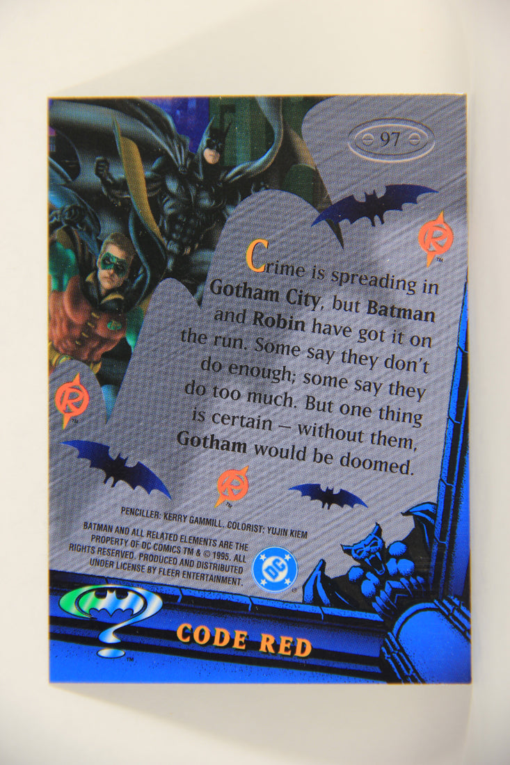 Batman Forever Metal 1995 Trading Card #97 Code Red L010408