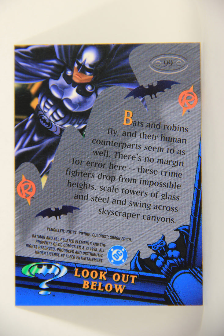 Batman Forever Metal 1995 Trading Card #99 Look Out Below L010410