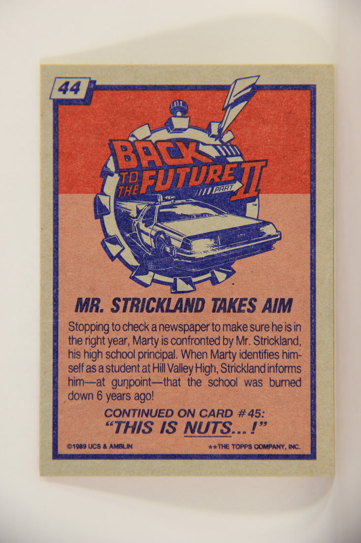 Back To The Future II 1989 Trading Card #44 Mr. Strickland Takes Aim L010544