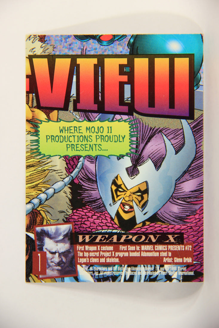 X-Men Fleer Ultra Wolverine 1996 Trading Card #1 Weapon X L010664