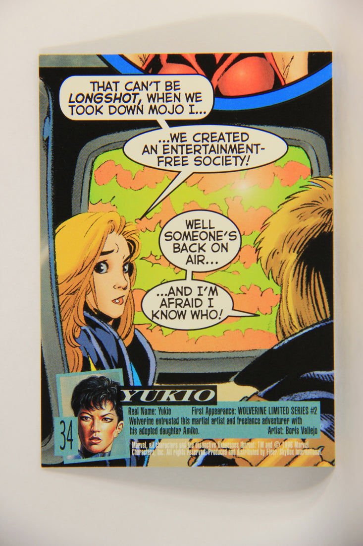 X-Men Fleer Ultra Wolverine 1996 Trading Card #34 Yukio L010696