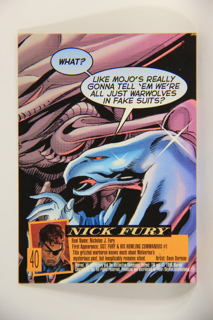X-Men Fleer Ultra Wolverine 1996 Trading Card #40 Nick Fury L010702