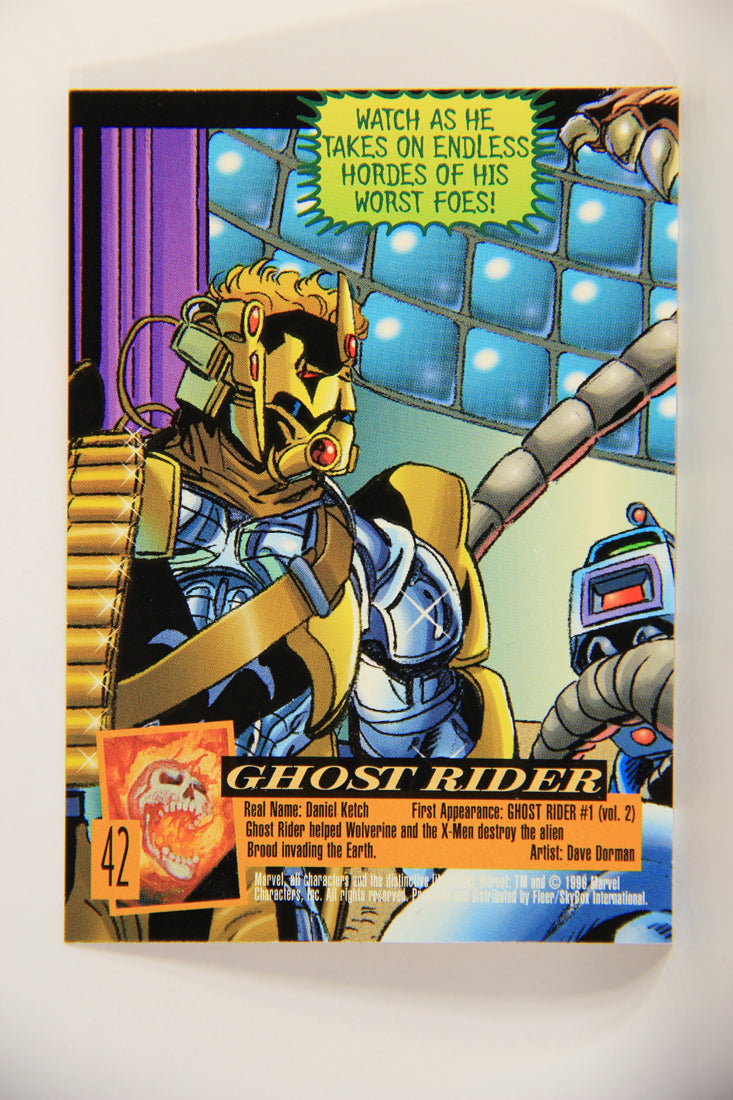 X-Men Fleer Ultra Wolverine 1996 Trading Card #42 Ghost Rider L010704