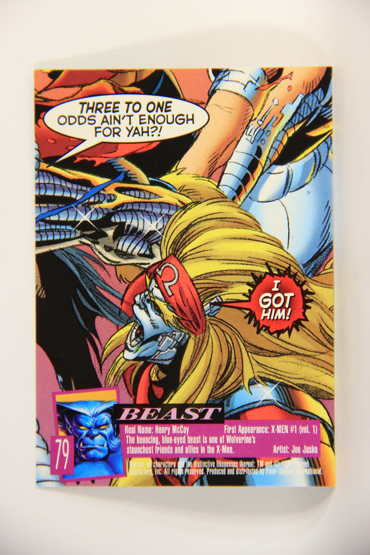 X-Men Fleer Ultra Wolverine 1996 Trading Card #79 Beast L010741