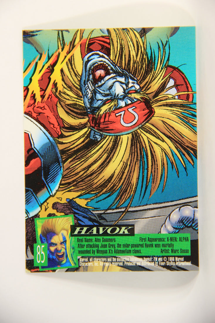 X-Men Fleer Ultra Wolverine 1996 Trading Card #85 Havok L010747
