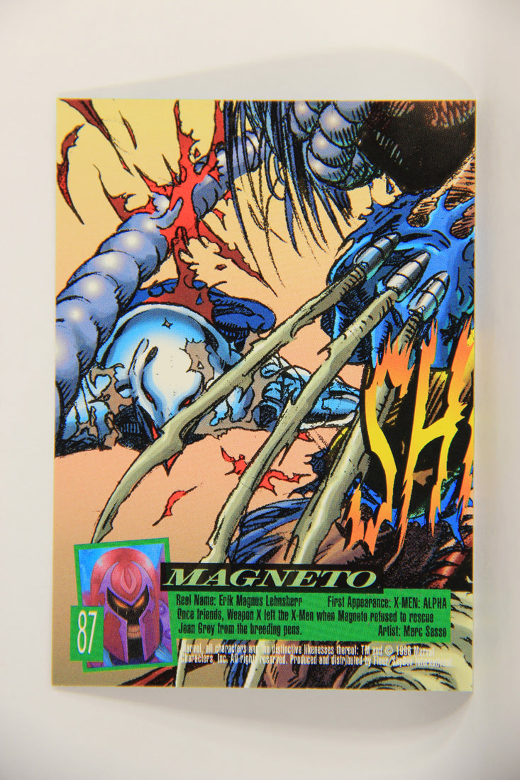 X-Men Fleer Ultra Wolverine 1996 Trading Card #87 Magneto L010749