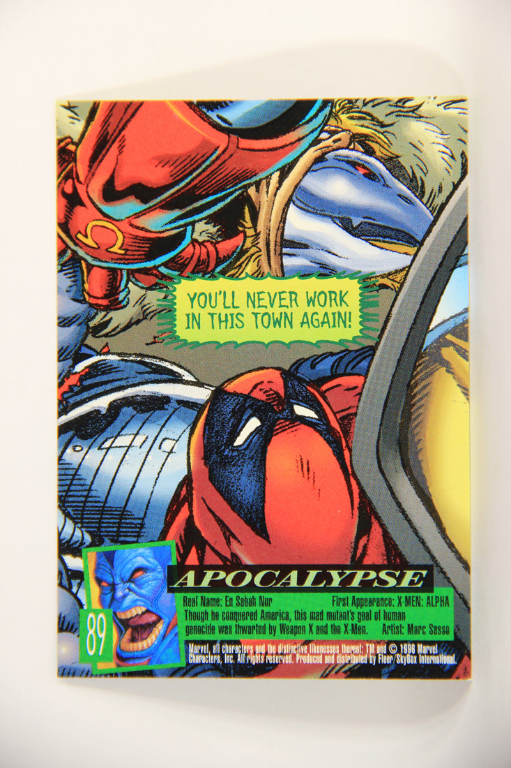 X-Men Fleer Ultra Wolverine 1996 Trading Card #89 Apocalypse L010751