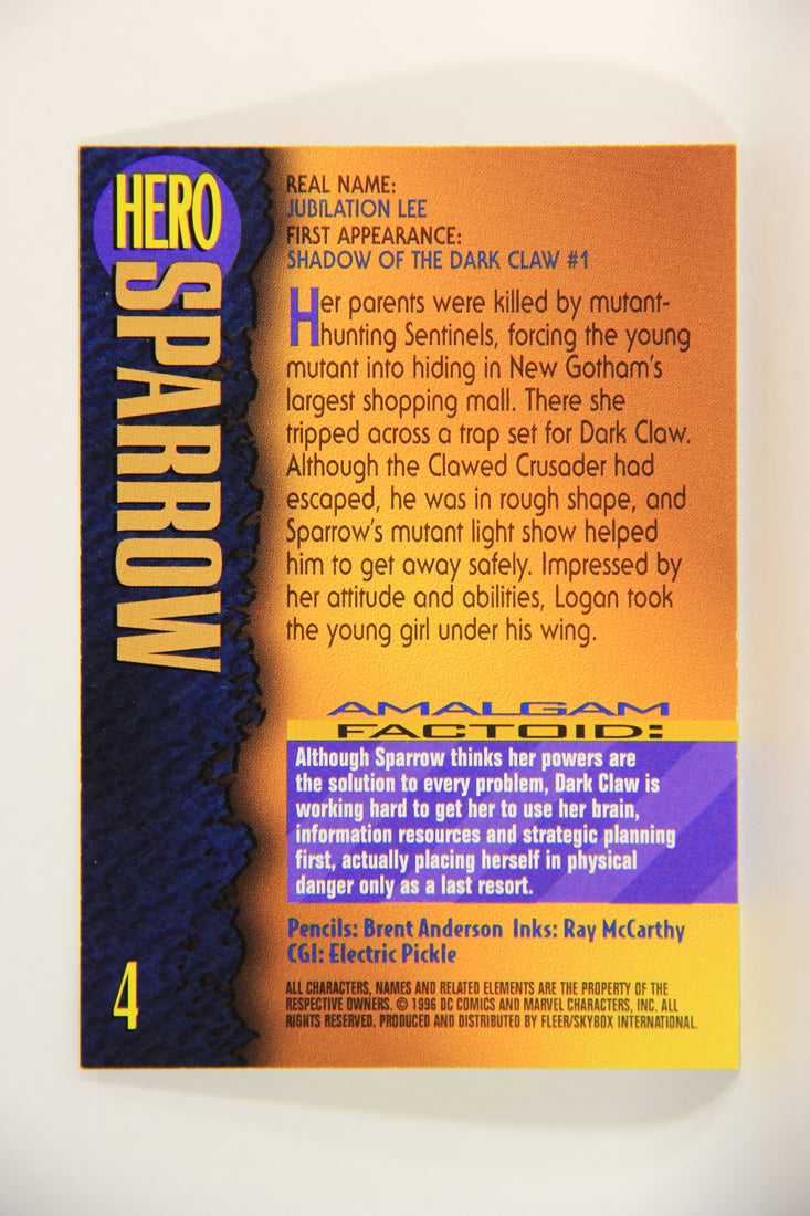 Amalgam Comics 1996 Marvel DC Trading Card #4 Sparrow L010764