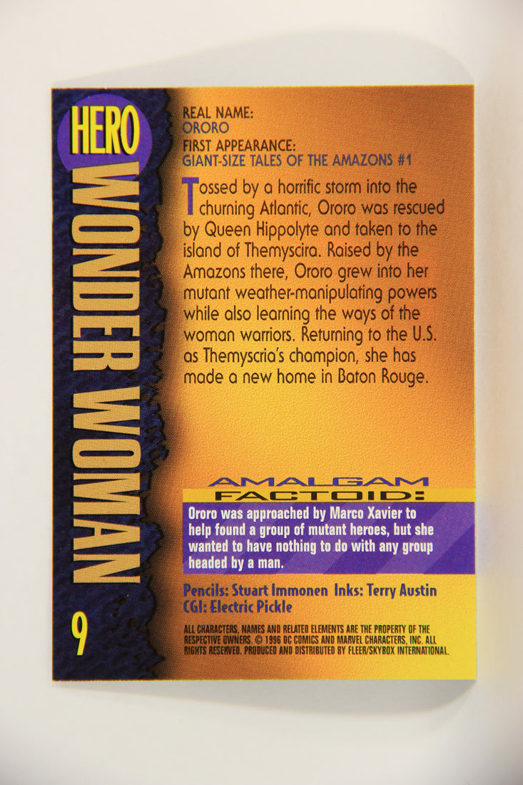 Amalgam Comics 1996 Marvel DC Trading Card #9 Wonder Woman L010769