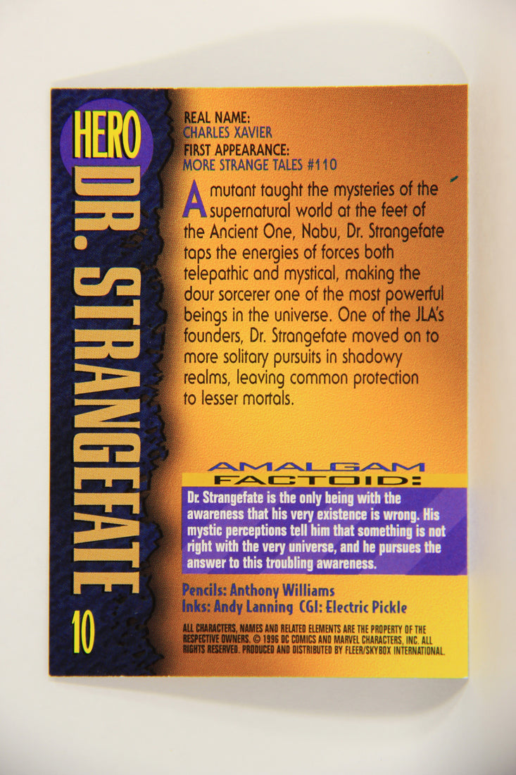 Amalgam Comics 1996 Marvel DC Trading Card #10 Dr. Strangefate L010770