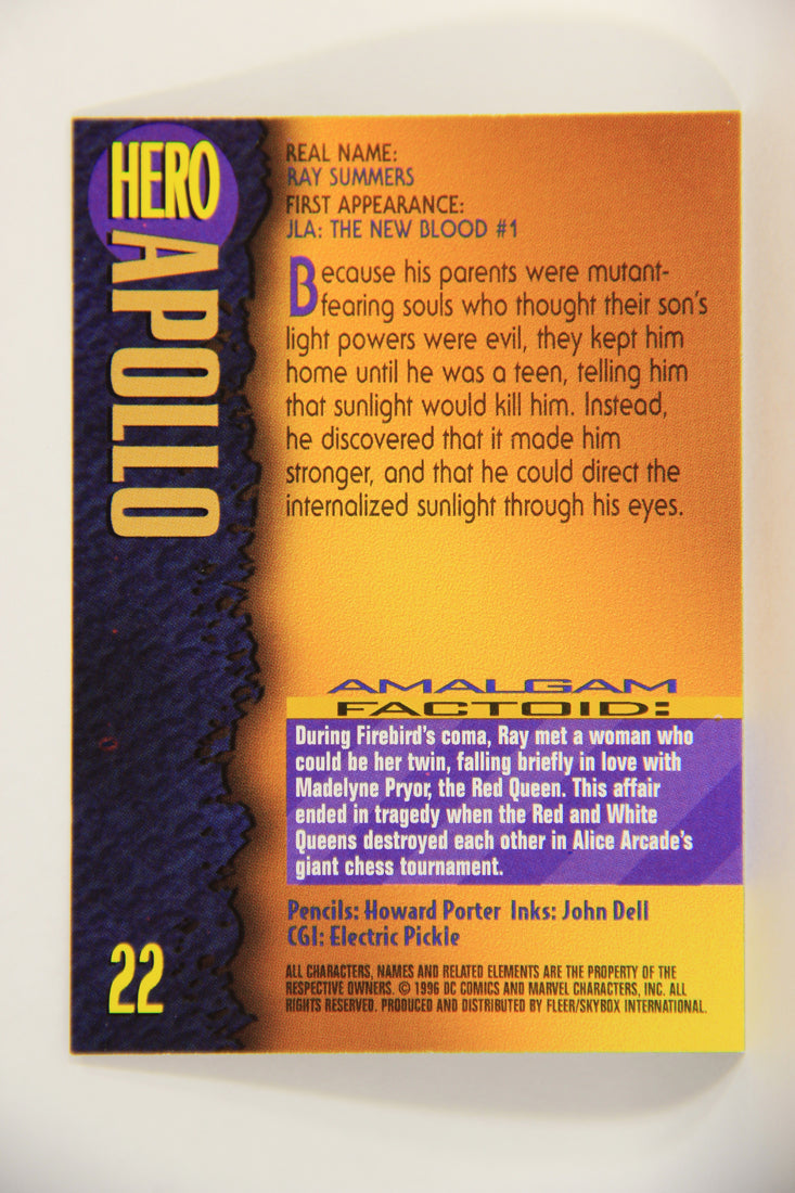Amalgam Comics 1996 Marvel DC Trading Card #22 Apollo L010782