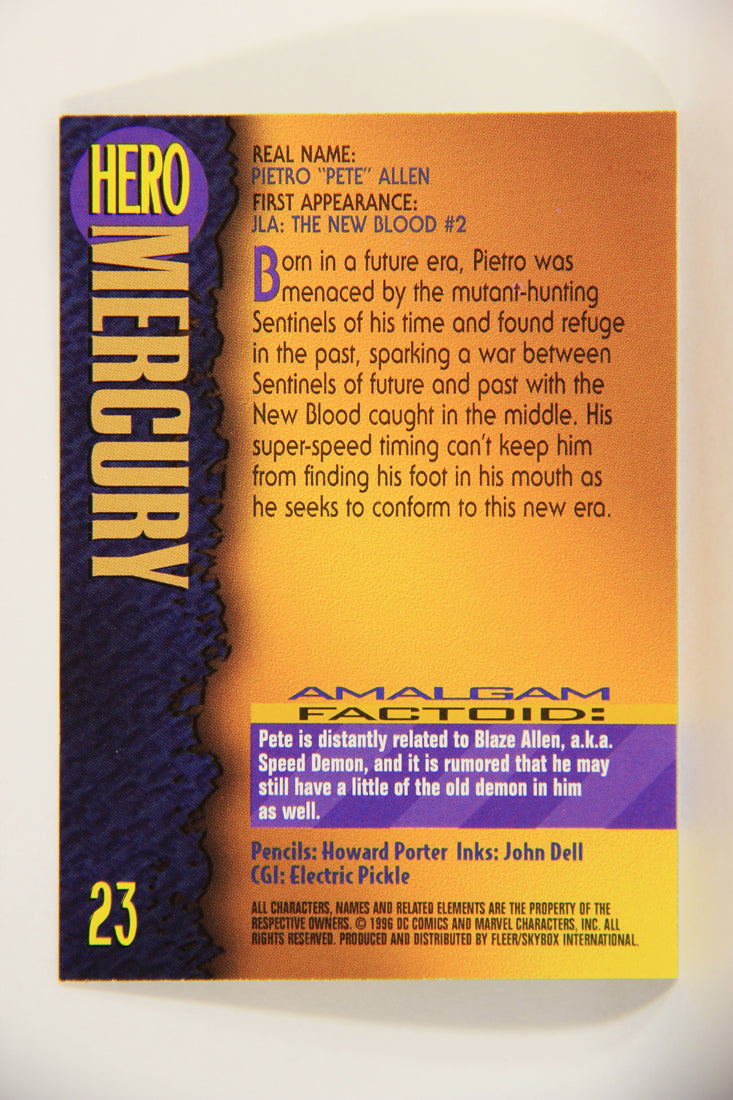 Amalgam Comics 1996 Marvel DC Trading Card #23 Mercury L010783