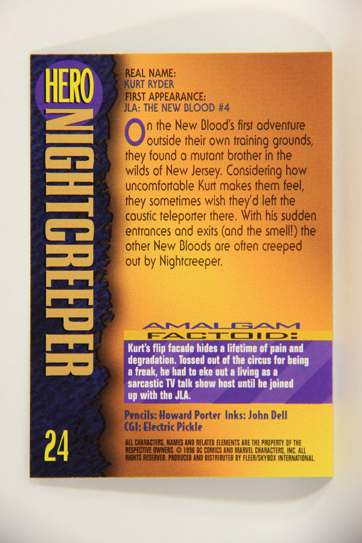 Amalgam Comics 1996 Marvel DC Trading Card #24 Nightcreeper L010784