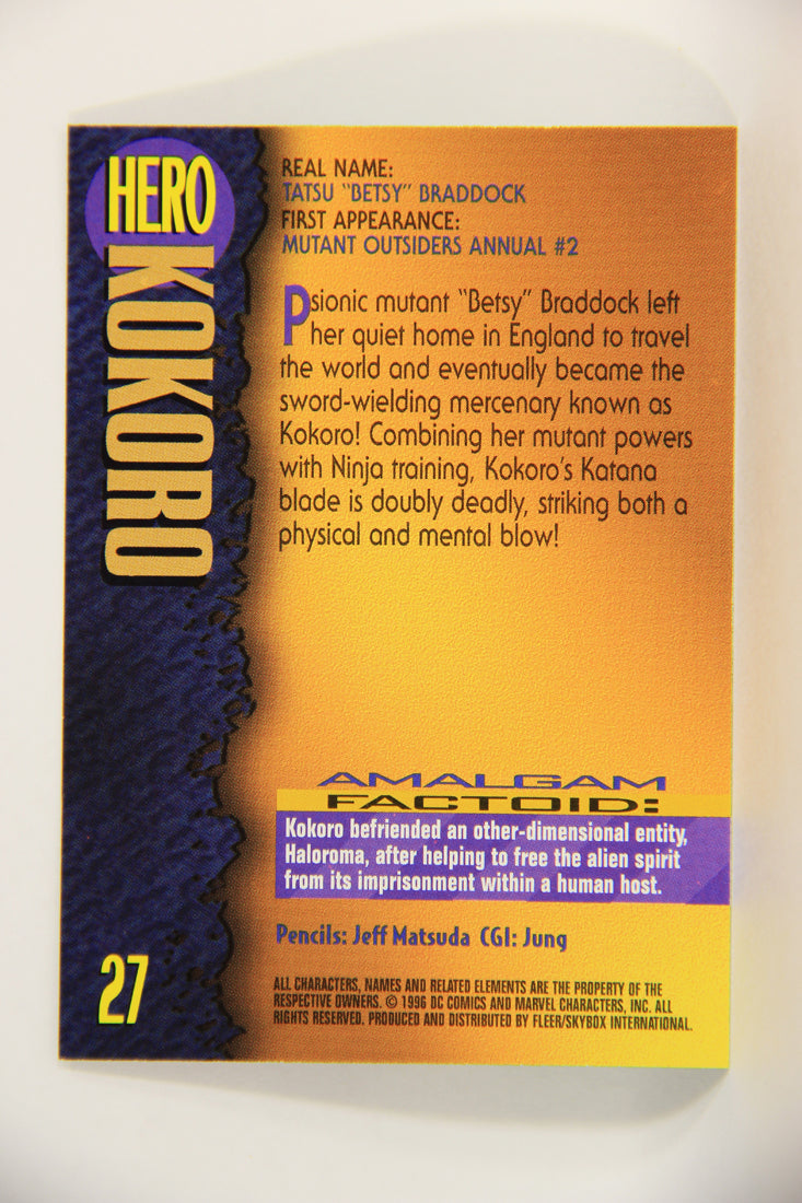 Amalgam Comics 1996 Marvel DC Trading Card #27 Kokoro L010787