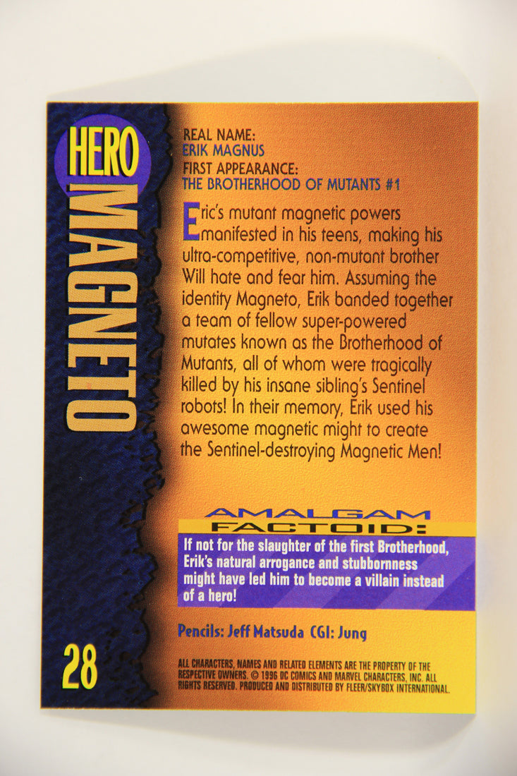 Amalgam Comics 1996 Marvel DC Trading Card #28 Magneto L010788