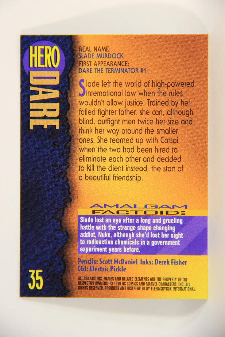 Amalgam Comics 1996 Marvel DC Trading Card #35 Dare L010795