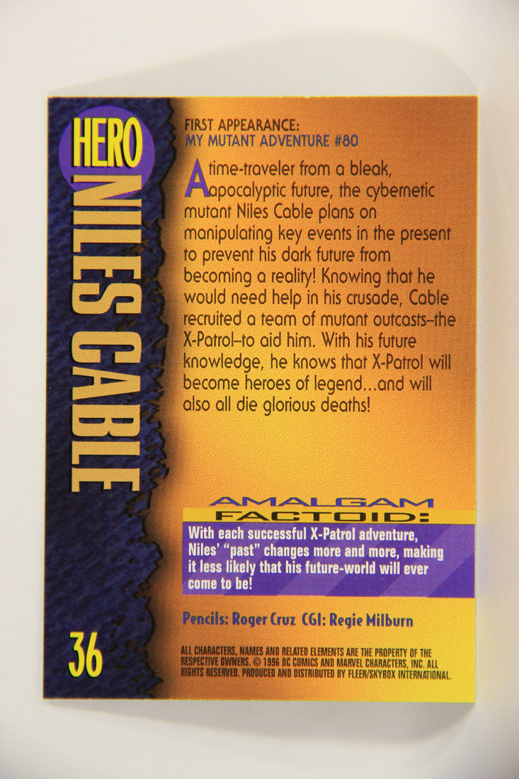 Amalgam Comics 1996 Marvel DC Trading Card #36 Niles Cable L010796