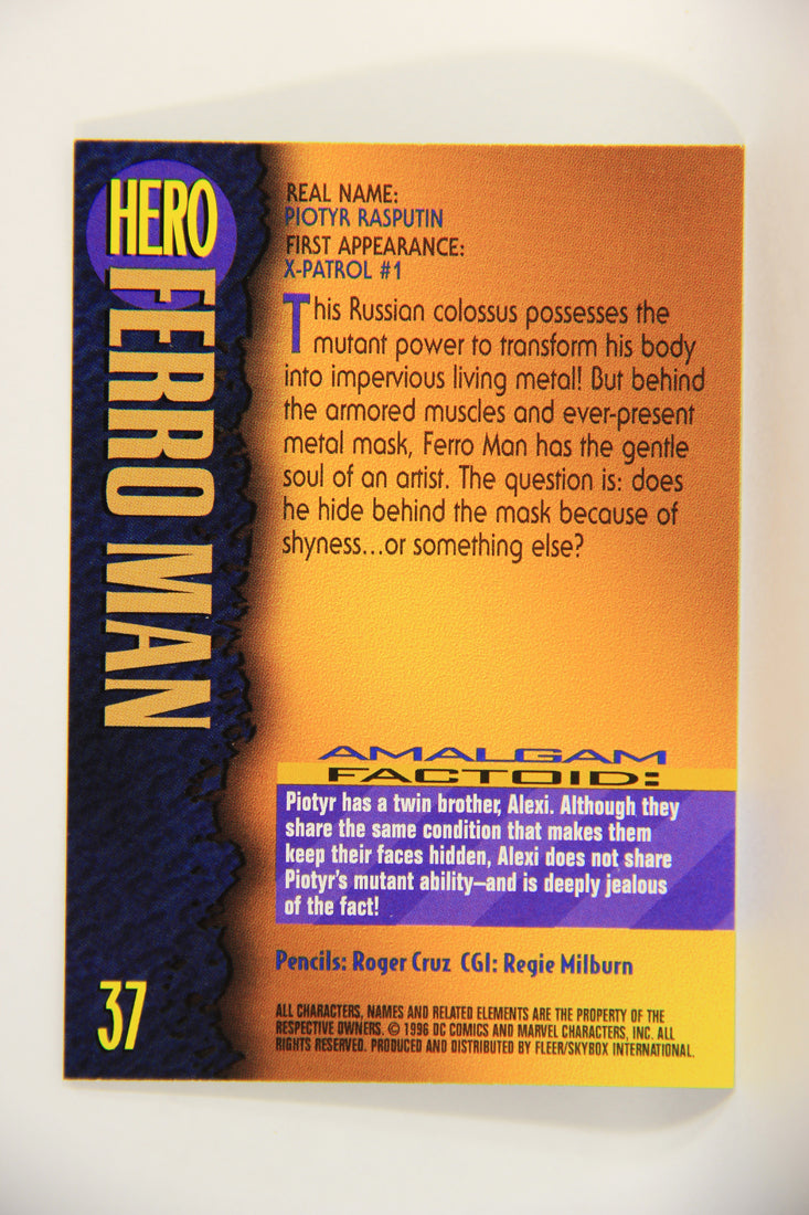 Amalgam Comics 1996 Marvel DC Trading Card #37 Ferro Man L010797