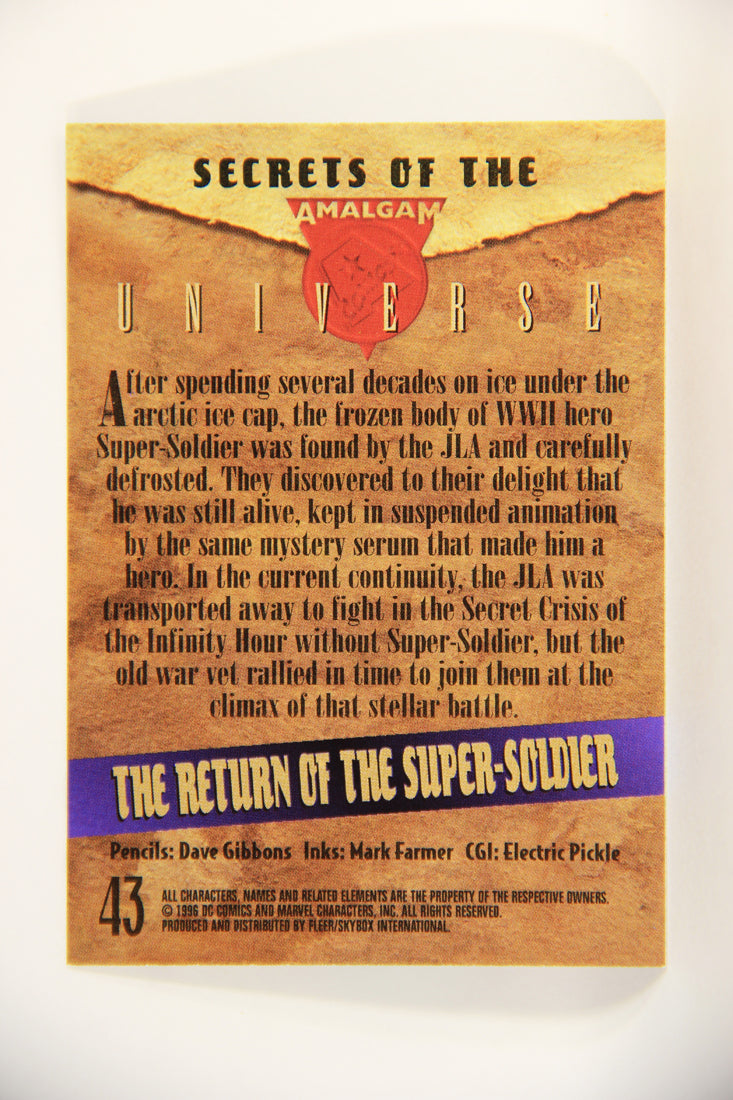 Amalgam Comics 1996 Marvel DC Trading Card #43 The Return Of The Super-Soldier L010803
