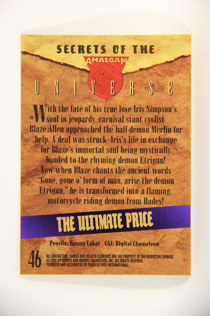 Amalgam Comics 1996 Marvel DC Trading Card #46 The Ultimate Price L010806