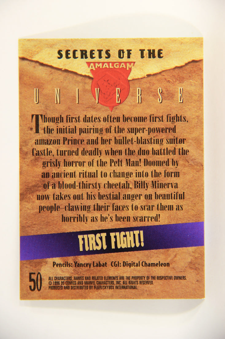 Amalgam Comics 1996 Marvel DC Trading Card #50 First Fight L010810